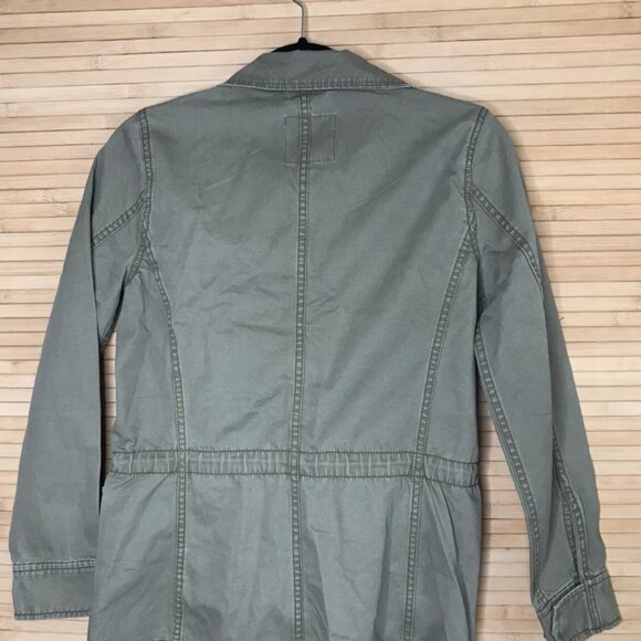 Madewell Passage Utility Jacket-Olive Green, Khaki--Size XS - Picture 4 of 6